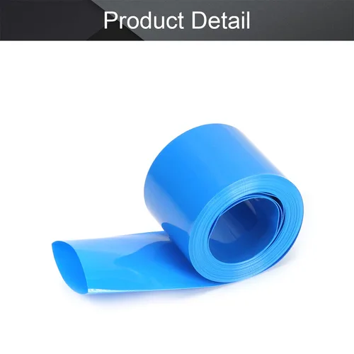 Vista 4 de Othmro Kit de tubos termorretráctiles de batería de 8.2 pies, tubo termorretráctil de PVC de aislamiento de ancho de 1.26 pulgadas, tubo de Azul