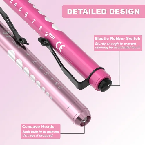 Vista 4 de Tijeras de vendaje y luz para bolígrafo para enfermera, tijeras médicas para trauma, tijeras quirúrgicas de 7.5 pulgadas, linternas LED médicas