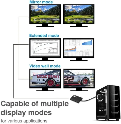 Vista 3 de SIIG - Divisor DisplayPort para monitores duales, DisplayPort 1.2 a 2 HDMI MST Hub divisor de video, monitor en cadena DisplayPort margarita,