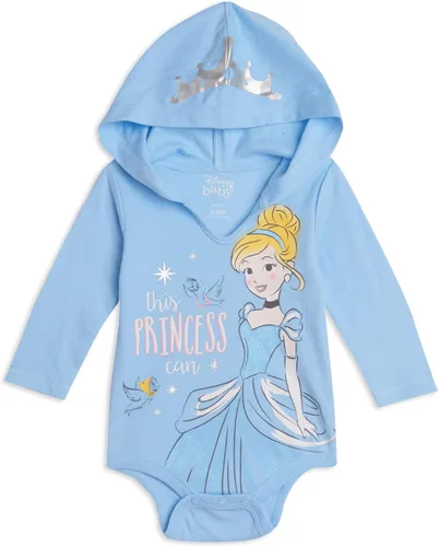 Vista 4 de Disney Princess Ariel Cenicienta Princesa Belle - Body de peluche para niñas recién nacidas a bebés