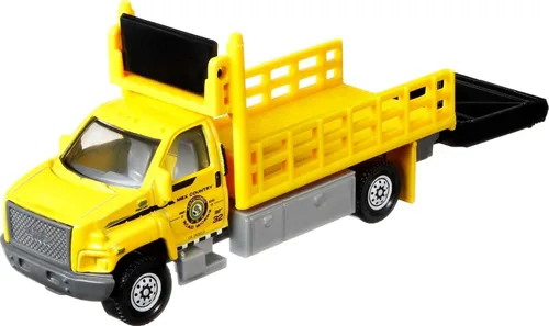 Vista 3 de Matchbox Juego de 4 camiones de construcción de juguete y equipo con piezas móviles (los estilos pueden variar)