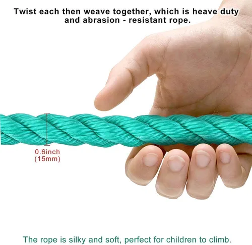 Vista 7 de BeneLabel Children's Climbing Net 354 x 76 cm Play Tower Climbing Ladder