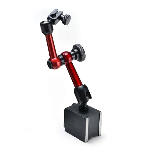 Vista 5 de AGPtek® Soporte de base magnética ajustable rojo de 3 articulaciones para indicador de esfera digital