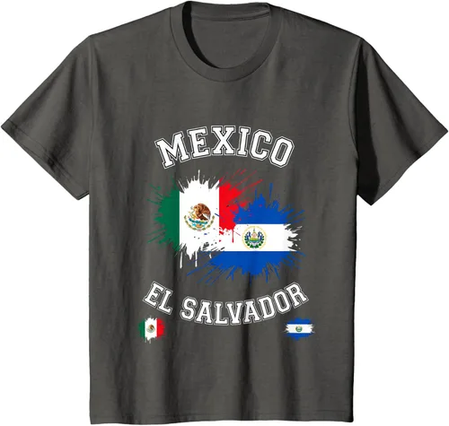 Vista 83 de Camiseta de recuerdo de la bandera vintage de El Salvador de México