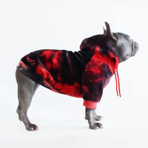 Vista 44 de Spark Paws Sudadera con capucha para perro, suéter de primera calidad para perros pequeños, medianos y grandes Trajes cálidos para bulldogs
