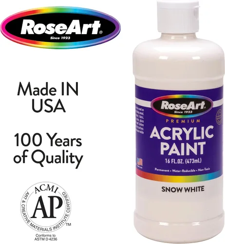 Vista 2 de RoseArt Juego de pintura acrílica Blancanieves y Raven Black de 16oz