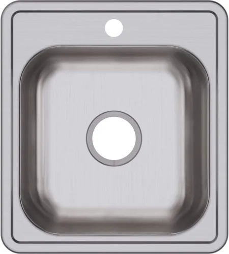 Vista 19 de Elkay D11515 Dayton Fregadero de Cocina de Acero Inoxidable de 15" con Instalación Empotrada de Una Sola Cubeta - 1 Orificio para Grifo