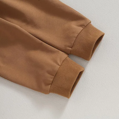 Vista 7 de Ropa para bebé niña "Daddy's Girl" con sudadera de manga larga y pantalones jogger elásticos, conjunto para otoño e invierno