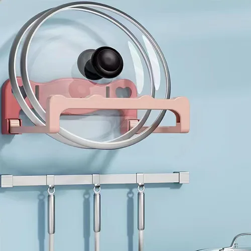 Vista 2 de Organizadores de estantes de baño montados en la pared sin perforar para toallas y artículos de tocador, fácil instalación adhesiva