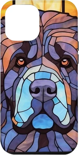 Vista 26 de Newfoundland Dog Stained Glass Case for iPhone 17