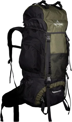 Vista 7 de Teton Explorer 75L Mochila con marco interno para senderismo, camping, mochileros, cubierta de lluvia incluida
