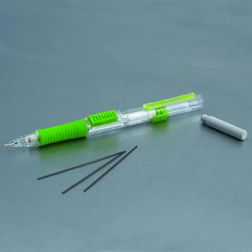 Vista 11 de Pentel QUICK CLICK - Portaminas mecánico (0.7mm), cuerpo verde, caja de 12 lápices (PD217D)