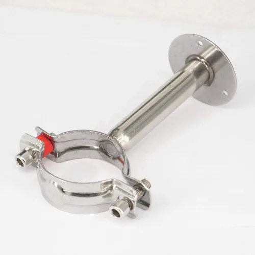 Vista 4 de 1pc Fit Tube O/D 63 mm Pole Length 45mm 304 Stainless Steel Pipe Clamp Clip Support Bracket with Base Plate