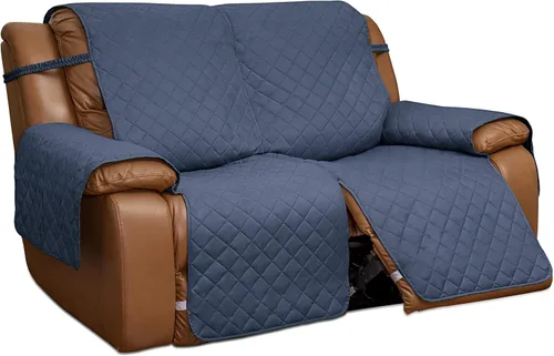 Vista 13 de Easy-Going Funda para Loveseat Reclinable de Gran Tamaño, Funda de Sofá Reversible para Reclinable Doble, Funda de Sofá Dividida para Cada Asiento