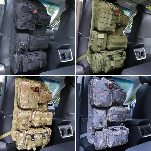 Vista 7 de BXBXHD Paquete de 6 organizadores tácticos para camión, almacenamiento para asiento trasero, bolsa de almacenamiento para asiento de automóvil