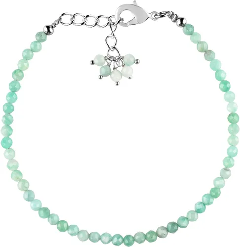 Vista 25 de Natural Gemstone Micro Round Beads Dainty Choker Bangle Bracelet, Handmade Jewelry for Women, Healing Chakra Crystals Silver Plated Chain 8 inch