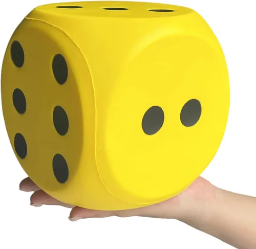 Vista 10 de Dados de espuma jumbo de 5.9 pulgadas, un juguete gigante educativo lleno de diversión para noches de juego y sesiones de aprendizaje