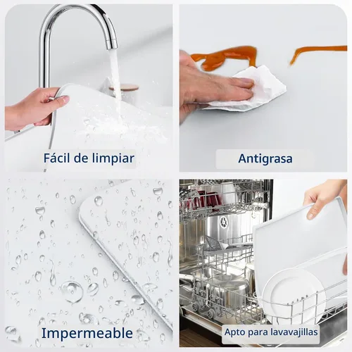 Vista 4 de Alfombrilla de silicona para lavadora y secadora, fundas para lavadora y secadora para la parte superior de 23.6 x 19.7 pulgadas, cubierta