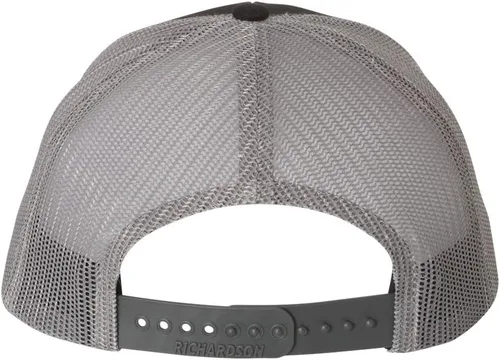 Vista 3 de Shelby Cobra Snake Logo Panel Lateral Grabado Láser Cuero Parche Richardson 112 Snapback Trucker Hat Cap