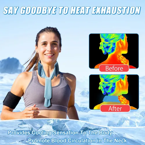 Vista 2 de Blobuste Envoltura de hielo con 7 paquetes de hielo, soporte de enfriamiento completo para cuello y hombros, almohadilla de terapia fría