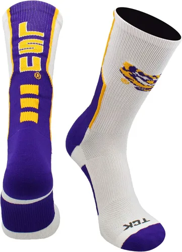 Vista 8 de TCK NCAA Perimeter Crew Socks, calcetines deportivos de equipo de rendimiento atlético para hombres y mujeres, absorben la humedad, con licencia