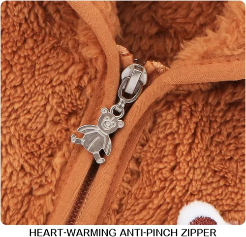 Vista 4 de Chaqueta de forro polar para bebé, ropa de vino para niña, abrigo para niños pequeños