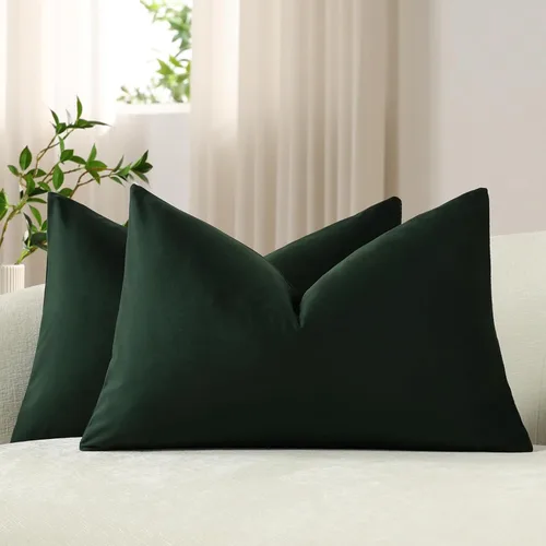 Vista 63 de Fundas de almohada de 16 x 16 pulgadas, color beige: paquete de 2 fundas de almohada decorativas de terciopelo suave y acogedoras para sofá, sala