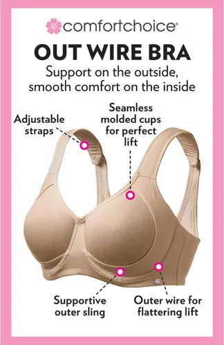 Vista 4 de Comfort Choice Sujetador de alambre de talla grande para mujer