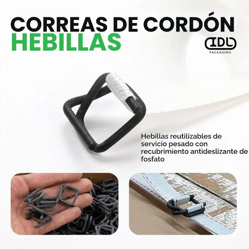Vista 7 de IDL Packaging Bobina de flejado de cable tejido 1/2 "x 1500 ', 650 libras