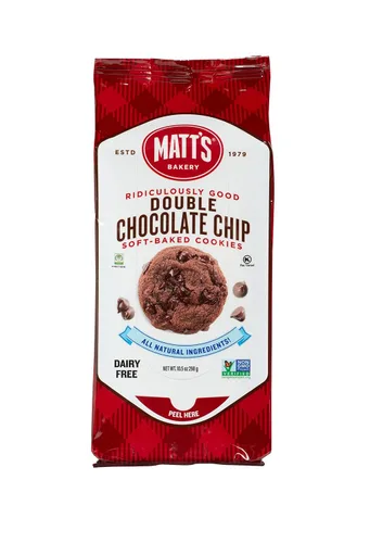 Vista 17 de Matt's Bakery Galletas con chispas de chocolate, horneadas suaves, sin OMG, ingredientes totalmente naturales; 4 bolsas (10.5 onzas cada una)