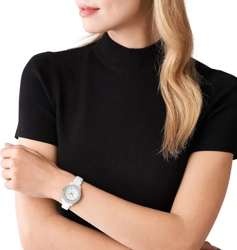 Vista 4 de Michael Kors Reloj de cuarzo Liliane para mujer con correa de acero inoxidable