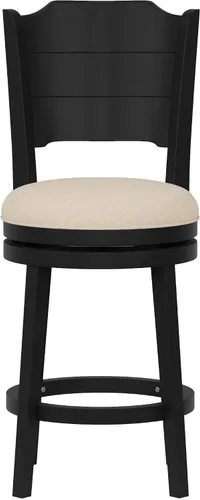 Vista 10 de Hillsdale Clarion - Taburete de Altura Giratoria de Madera para Barra, Negro