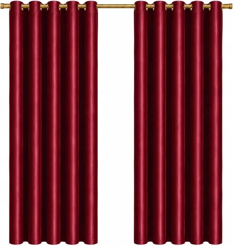 Vista 17 de KEMCO Cortinas opacas para oscurecer la habitación, con aislamiento térmico y ojales, para sala de estar, bunglow