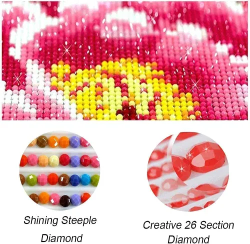 Vista 5 de Pintura de diamante 5D para bricolaje, kit de Halloween por números, taladros completos para adultos, cruz redonda de cristal de diamantes