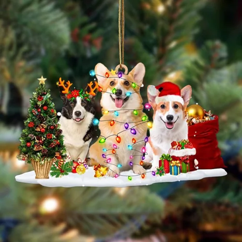 Vista 28 de Nazenti Adorno de Navidad personalizado con amigos Affenpinscher – Adorno de perro personalizado para amantes de las mascotas, acrílico plano