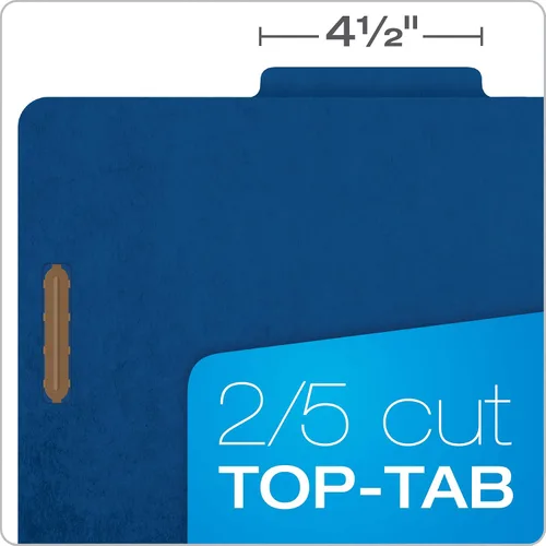 Vista 5 de Pendaflex - Carpetas clasificadoras, 2 divisores, sujetadores de 2 pulgadas, tamaño carta, azul oscuro, 10 por caja (24132P) (Paquete de 5)
