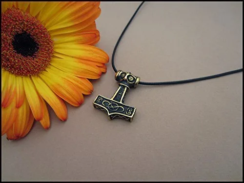 Vista 5 de Thors Hammer Necklace Pendant - Mjölnir Viking Norse Thor Hammer Pendant Viking Jewelry - Thor Necklace - Thor Gifts for Men - Viking Necklace for