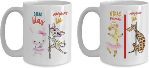 Vista 4 de Regalo para tias Taza de cafe para primas Perfecto regalo para navidad, graduados, profesionales y estudiantes Vaso con afirmaciones Negro