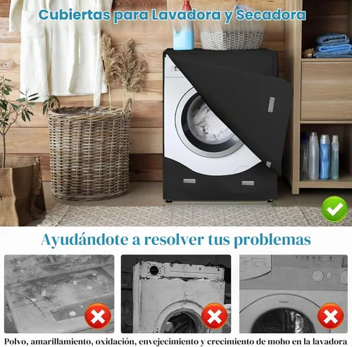 Vista 6 de Ericlin - Juego de 2 fundas para lavadora y secadora, cubierta protectora