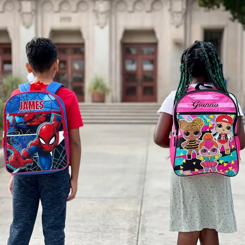 Vista 4 de Mochila escolar personalizada de 16 pulgadas con licencia - LOL