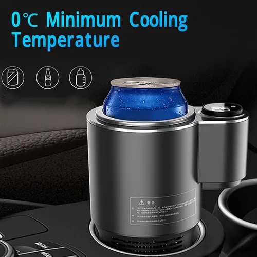 Vista 2 de Calentador inteligente 2 en 1 para auto, 12 V 36 W, soporte para taza de refrigeración y calefacción para automóvil, control táctil, taza de viaje