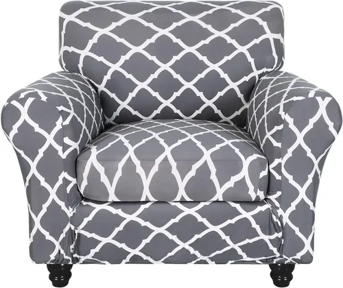 Vista 74 de SearchI Funda elástica para sofá, funda para sillón de 2 piezas con funda de cojín separada para silla, protector de muebles lavable para sala