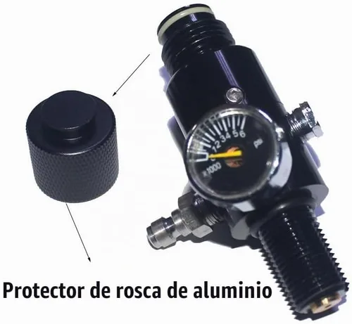 Vista 7 de Válvula reguladora de tanque de aire comprimido CO2 Aopkeo 5/8"-18UNF o M18*1.5 Entrada 4500psi para Paintball Airsoft PCP
