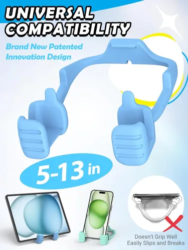 Vista 2 de CALDEVER Relleno de calcetín para adolescentes, niños, hombres, adultos, soporte para tablet con pulgares hacia arriba, soporte perezoso