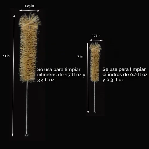 Vista 4 de Juego de probeta graduada de vidrio grueso 5 ml 10 ml 50 ml 100 ml, vidrio con dos cepillos