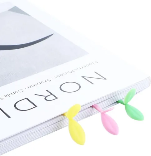 Vista 8 de Vctitil 9 marcapáginas de brotes de silicona con brotes de hierba, marcapáginas verdes, marcadores de libros, decoración de regalos para amantes