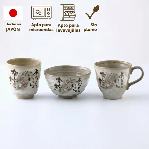 Vista 8 de Juego de 2 tazas de café japonesas para gatos de 8.8 onzas, tazas de té