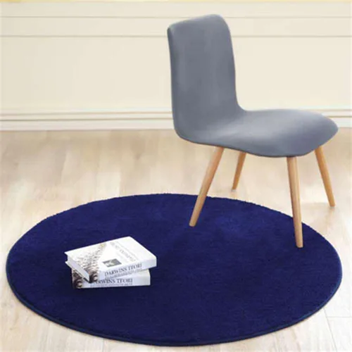 Vista 6 de Reyox Tapete de felpa suave para silla de oficina, tapete redondo antideslizante para oficina y hogar, alfombra absorbente para guardería