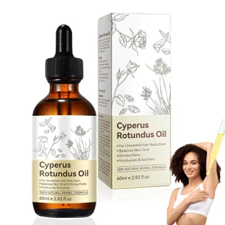 Aceite Cyperus Rotundus para depilación, aceite natural 100% puro para reducir el crecimiento no deseado del cabello, hidrata y suaviza la piel,