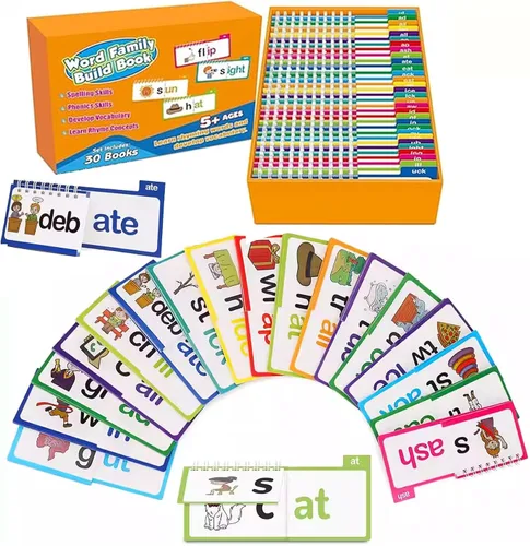 Vista 8 de 30 libros de lectura y rima Flip Books Letras Sonidos Tarjetas Flash Libros Flip Books Interactivo Lectura Flash Tarjetas